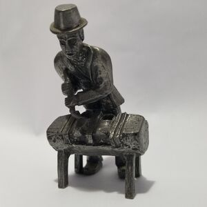 Vintage Daalderop Pewter Dutch Shoe Cobbler Figurine